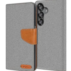 Samsung Galaxy S25 FE - Jeanslook Klapphülle mit Kartenfach
