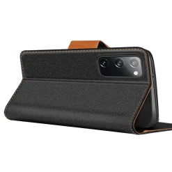 Samsung Galaxy S20 FE - Jeanslook Klapphülle mit Kartenfach