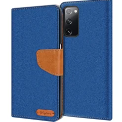 Samsung Galaxy S20 FE - Jeanslook Klapphülle mit Kartenfach