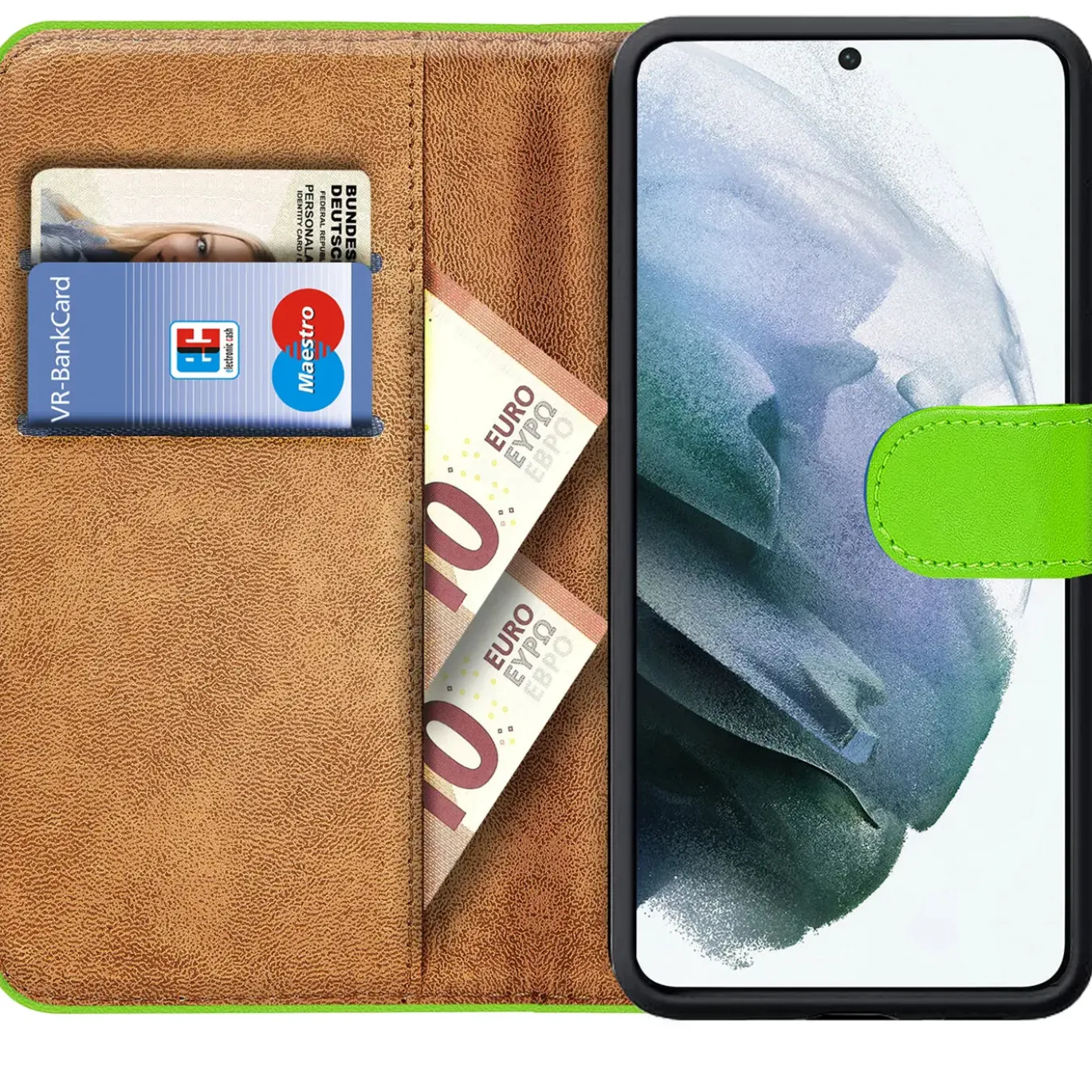 Samsung Galaxy S21 FE - Klapphülle mit Kartenfächern