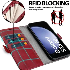 Samsung Galaxy S23 FE - Robuste Klapphülle mit RFID Block