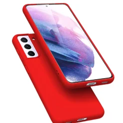 Samsung Galaxy S21 FE - Silikon Case mit Mikrofaser-Innenseite