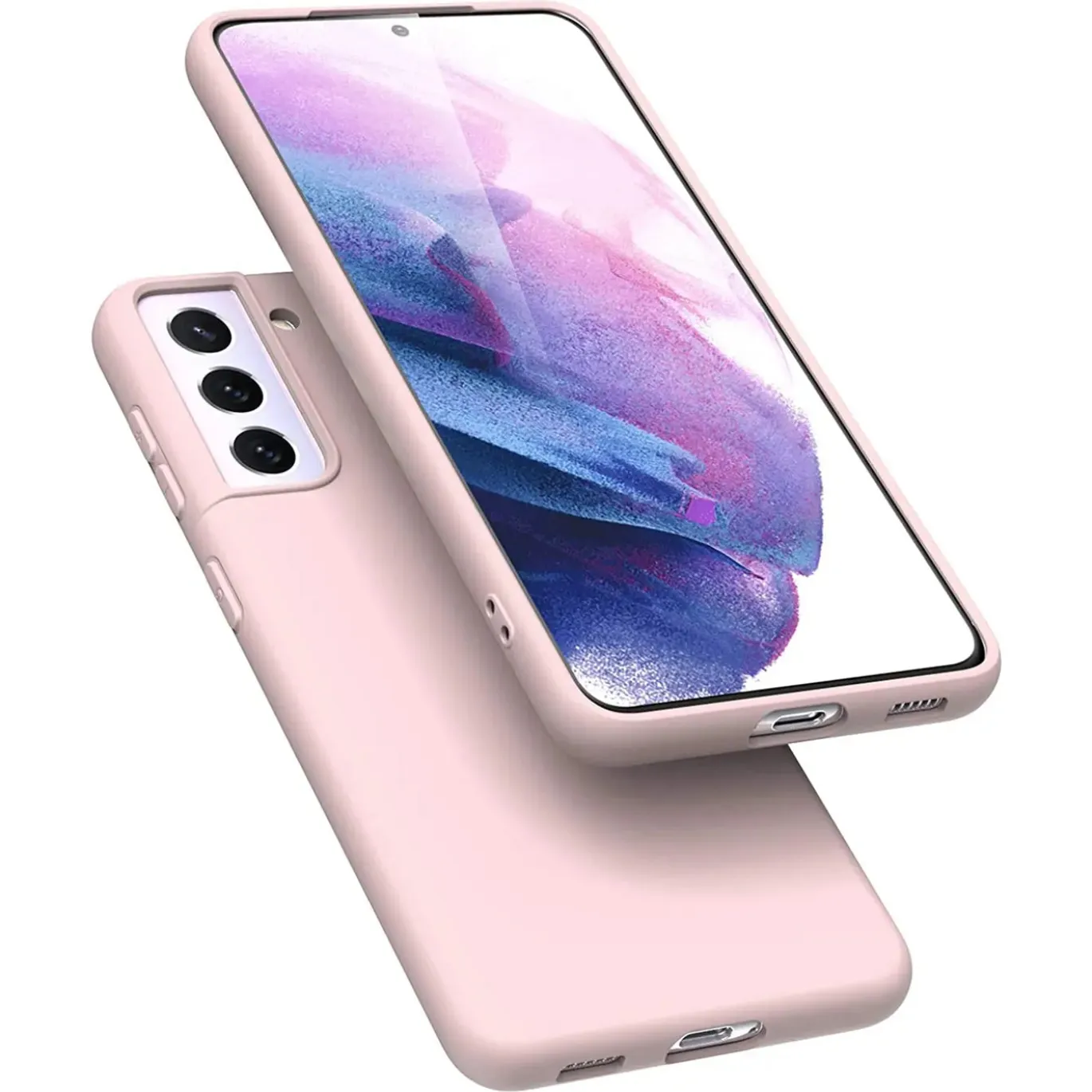 Samsung Galaxy S21 FE - Silikon Case mit Mikrofaser-Innenseite