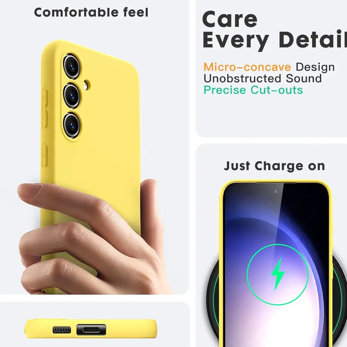 Samsung Galaxy S23 FE - Silikon Case mit Mikrofaser-Innenseite
