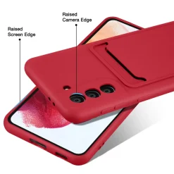 Samsung Galaxy S21 FE - Silikonhülle mit Kartenfach & Kameraschutz