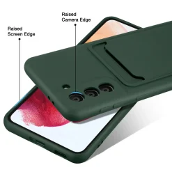 Samsung Galaxy S21 FE - Silikonhülle mit Kartenfach & Kameraschutz