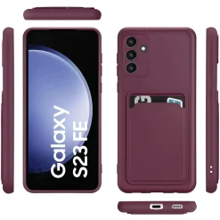 Samsung Galaxy S23 FE - Silikonhülle mit Kartenfach & Kameraschutz