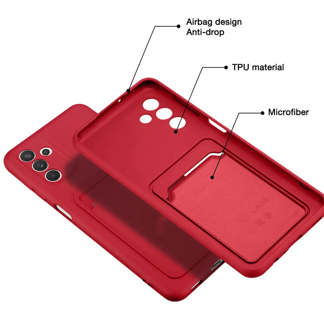 Samsung Galaxy S23 FE - Silikonhülle mit Kartenfach & Kameraschutz