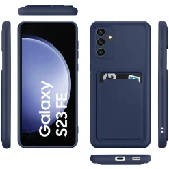 Samsung Galaxy S23 FE - Silikonhülle mit Kartenfach & Kameraschutz