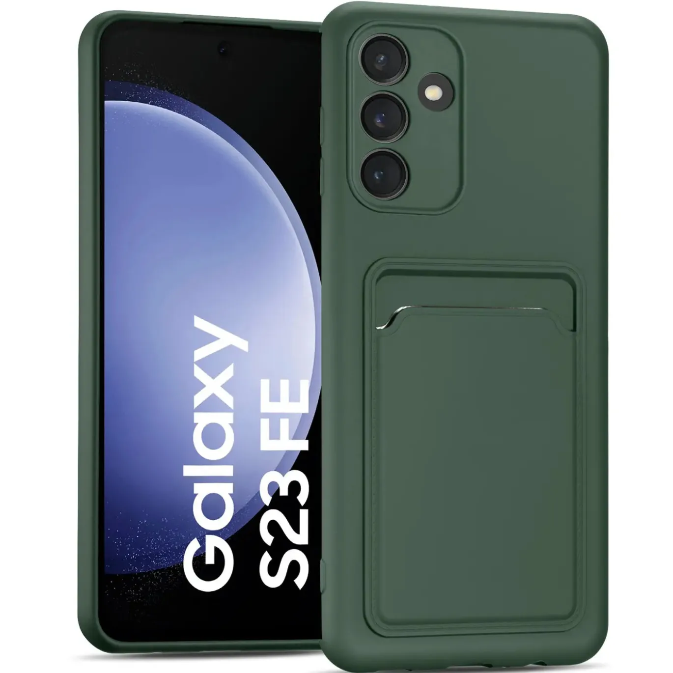 Samsung Galaxy S23 FE - Silikonhülle mit Kartenfach & Kameraschutz