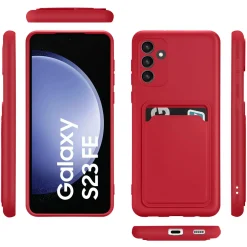 Samsung Galaxy S23 FE - Silikonhülle mit Kartenfach & Kameraschutz