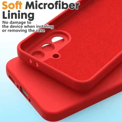 Samsung Galaxy S25 FE - Silikon Case mit Mikrofaser-Innenseite