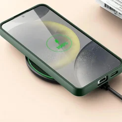 Samsung Galaxy S24 FE - Silikonhülle mit Kartenfach & Kameraschutz