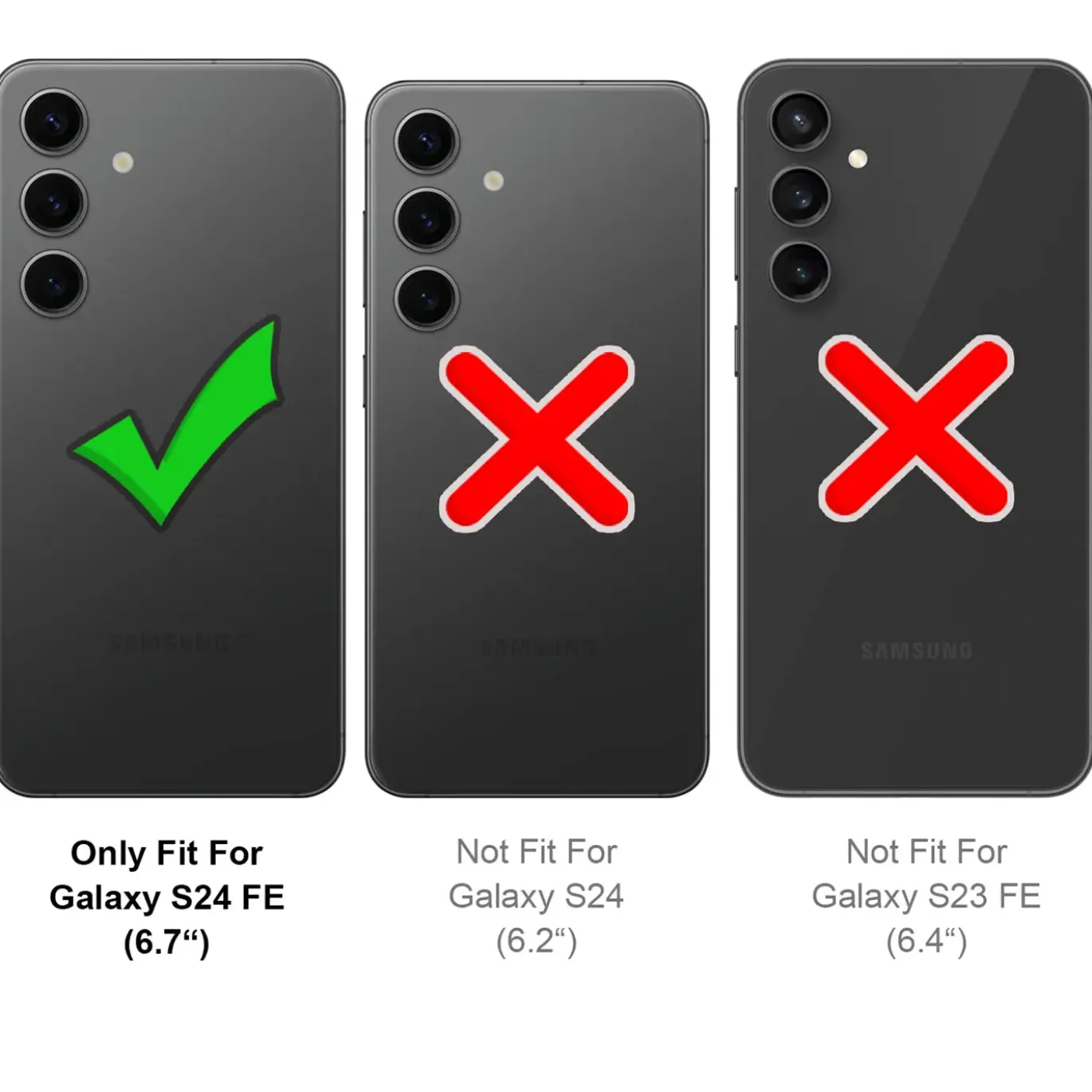 Samsung Galaxy S24 FE - Stoßfestes MagSafe Case in Schwarz mit halbtransparenter Rückseite