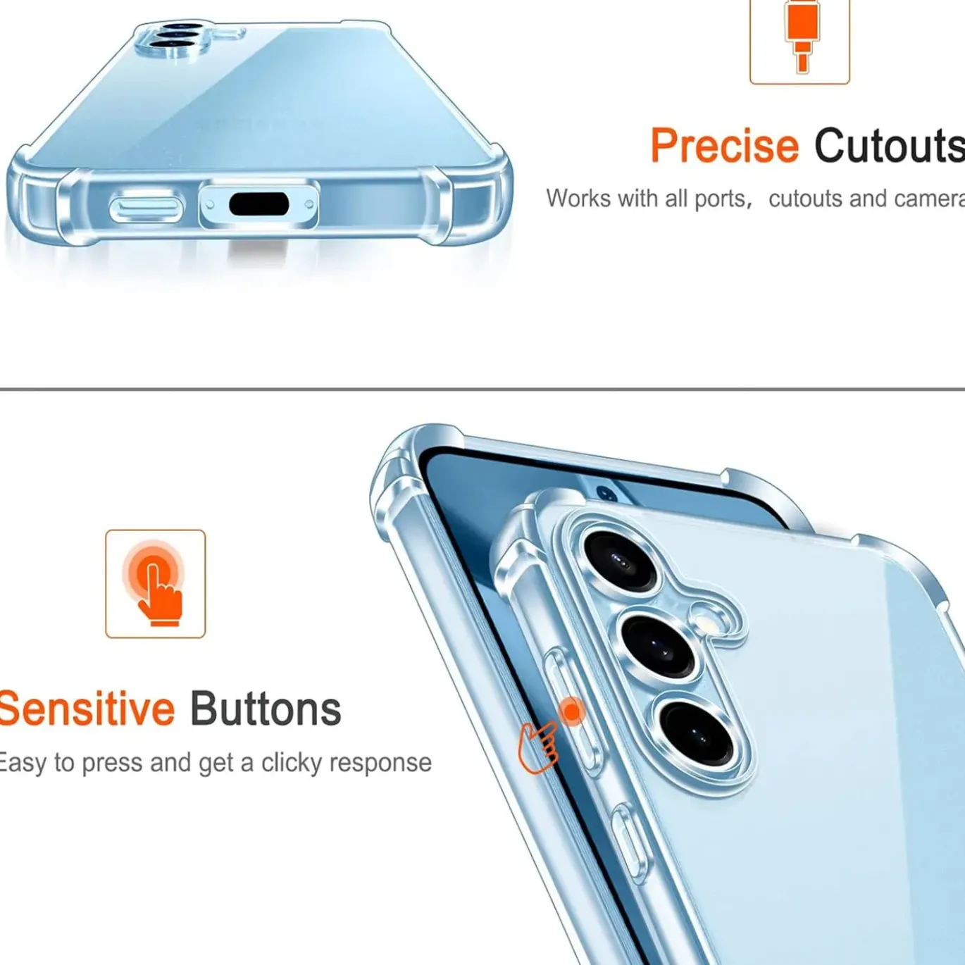 Samsung Galaxy S24 FE - Stoßfestes Clear Case