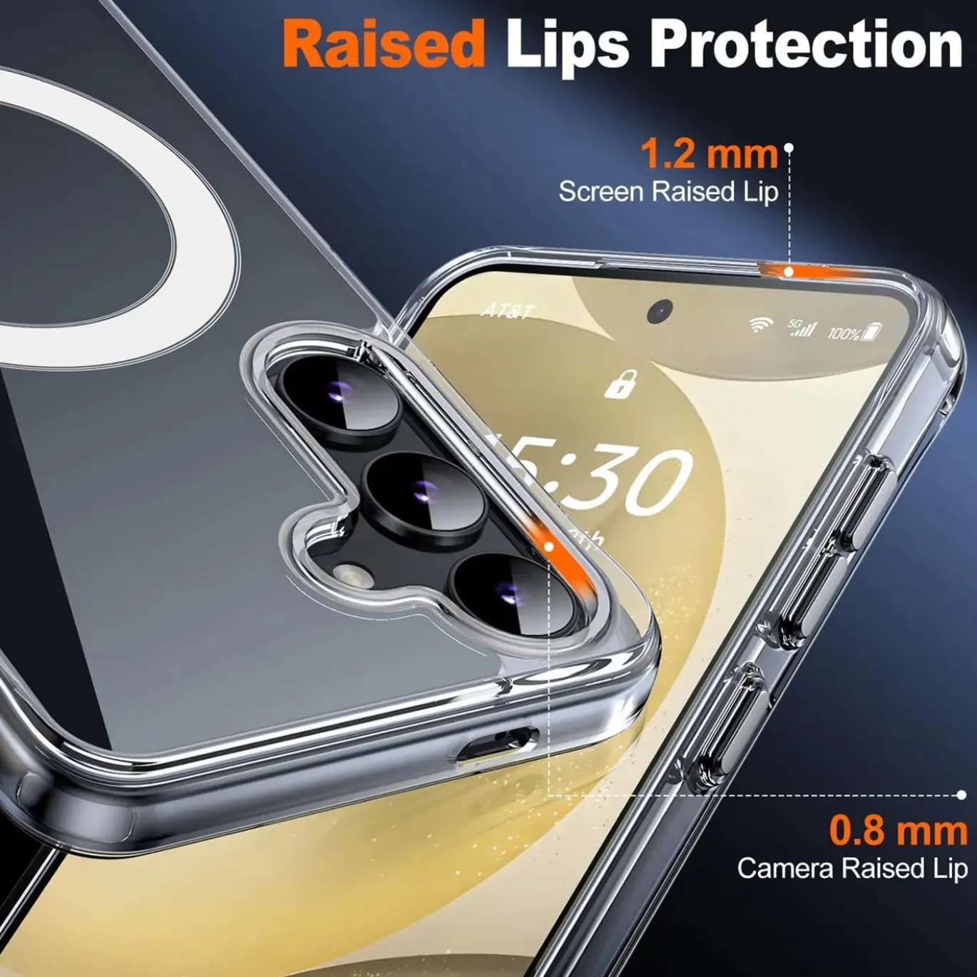 Samsung Galaxy S24 FE - Transparente MagSafe Silikonhülle