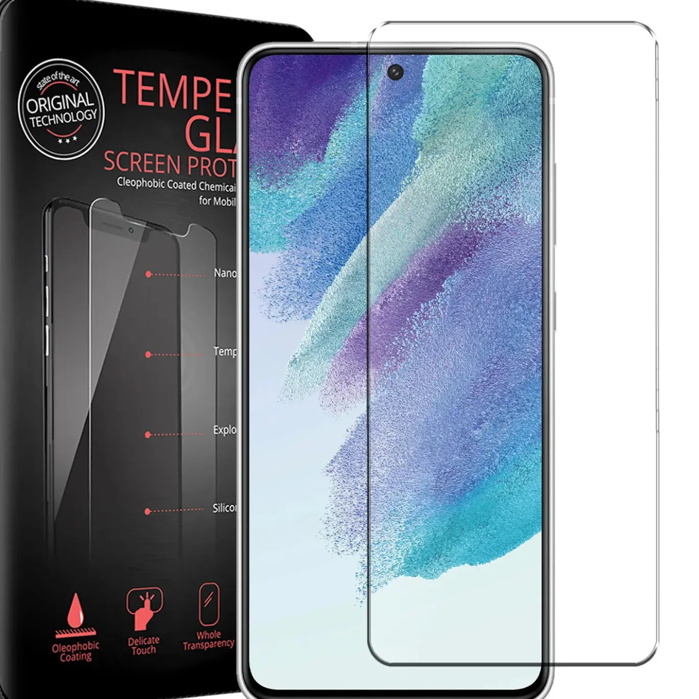 Samsung Galaxy S21 FE - 2x 9H Panzer Glasfolie, Displayfolie