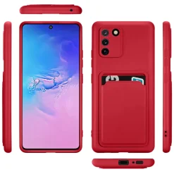 Samsung Galaxy S10 Lite - Silikonhülle mit Kartenfach & Kameraschutz