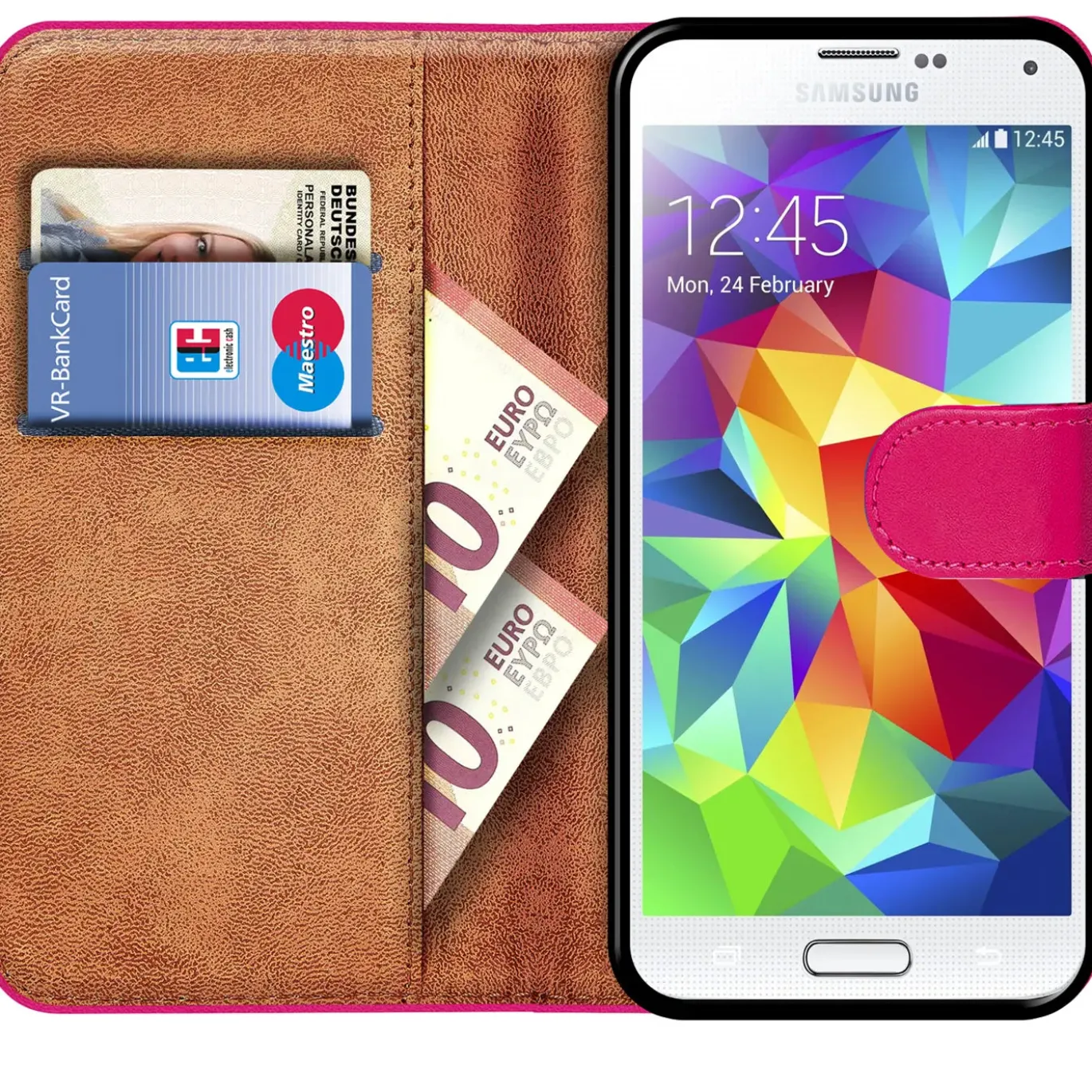 Samsung Galaxy S5 Mini - Klapphülle mit Kartenfächern