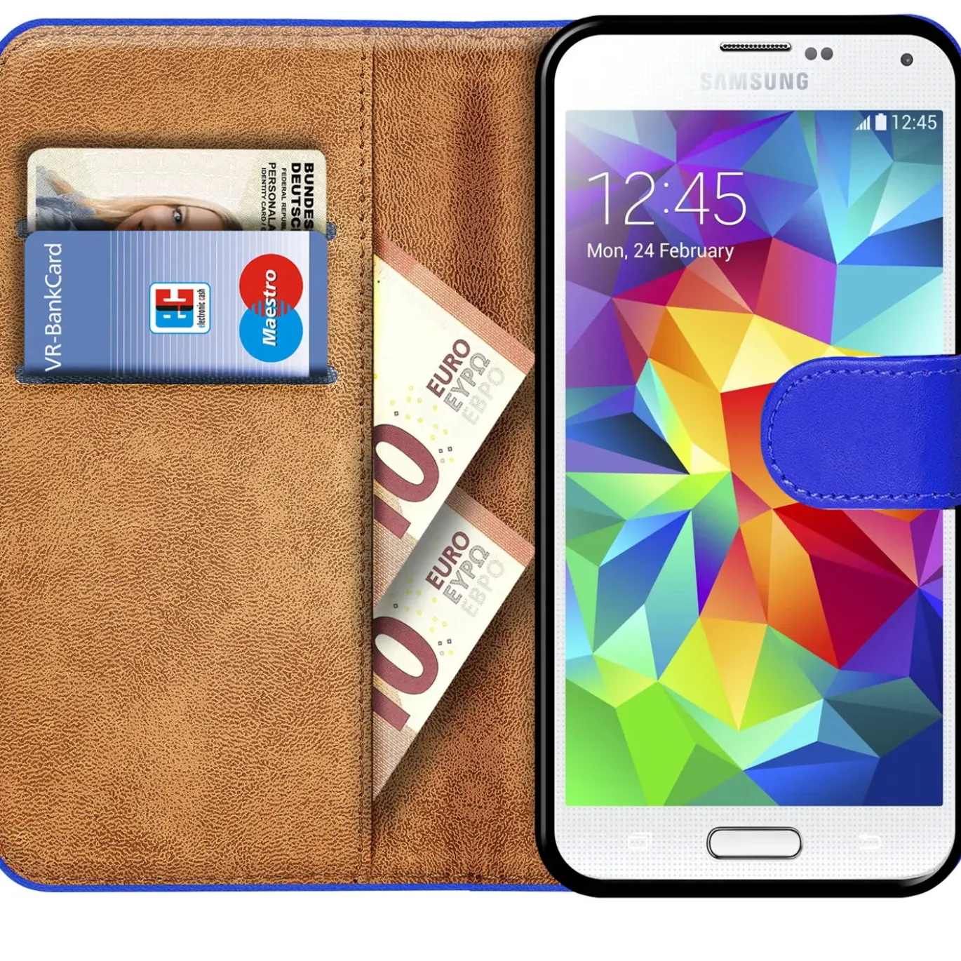 Samsung Galaxy S5 Mini - Klapphülle mit Kartenfächern