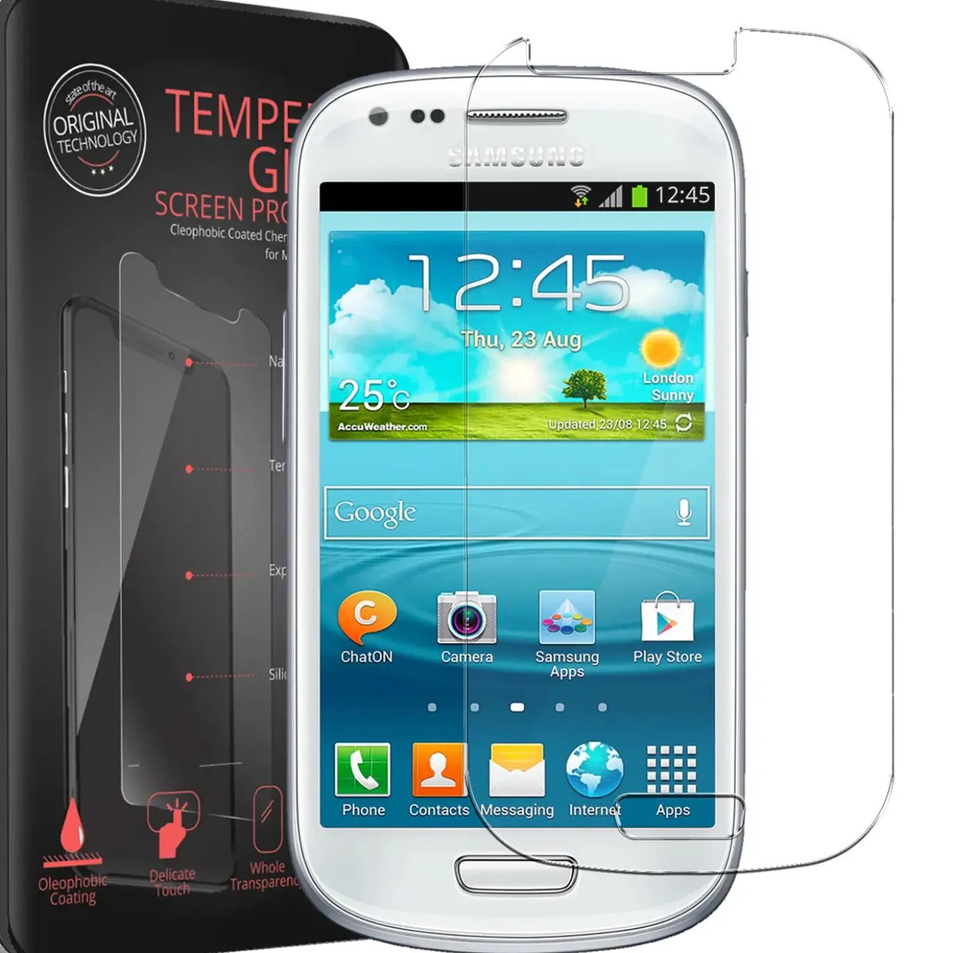 Samsung Galaxy S3 Mini - 2x 9H Panzer Glasfolie, Displayfolie