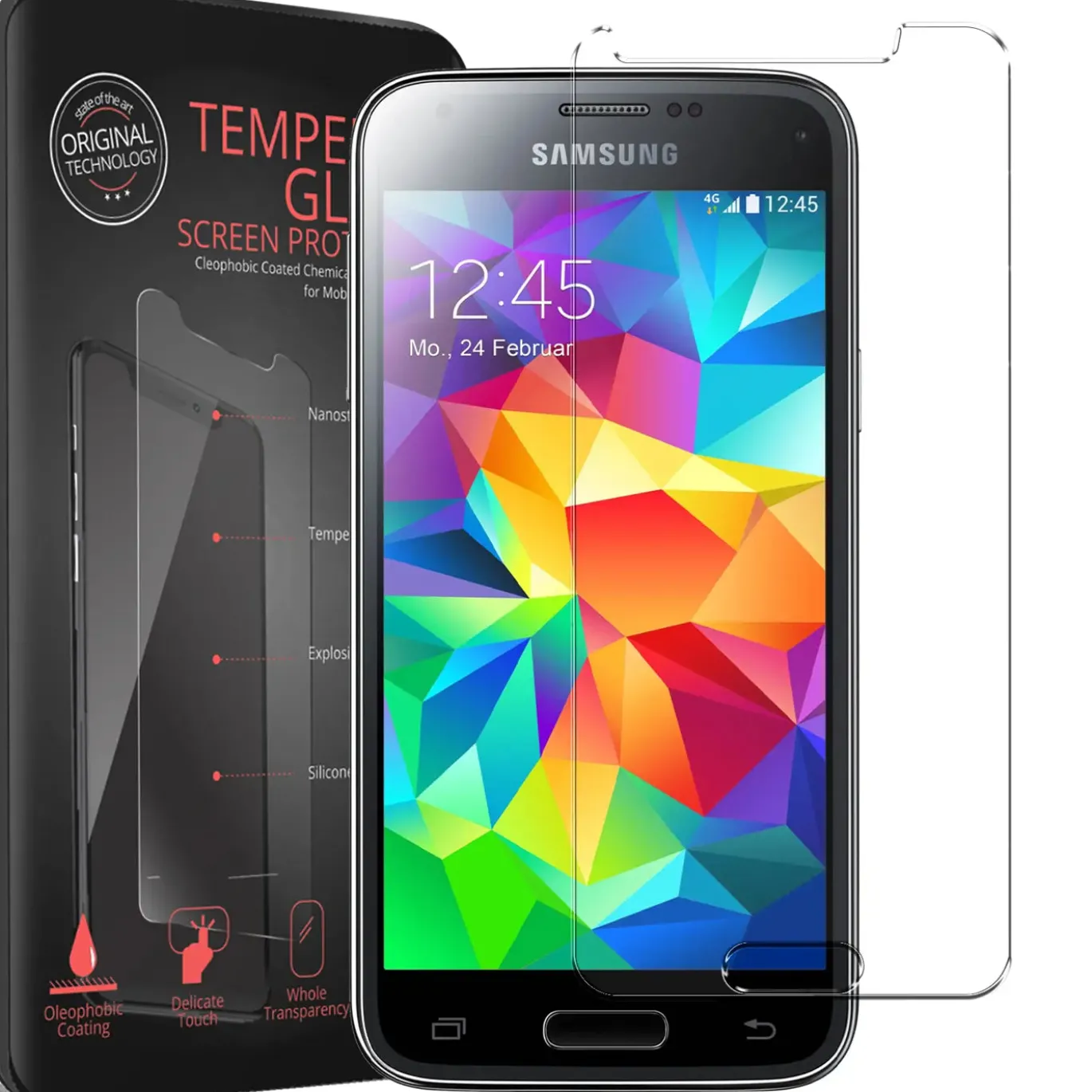 Samsung Galaxy S5 Mini - 2x 9H Panzer Glasfolie, Displayfolie