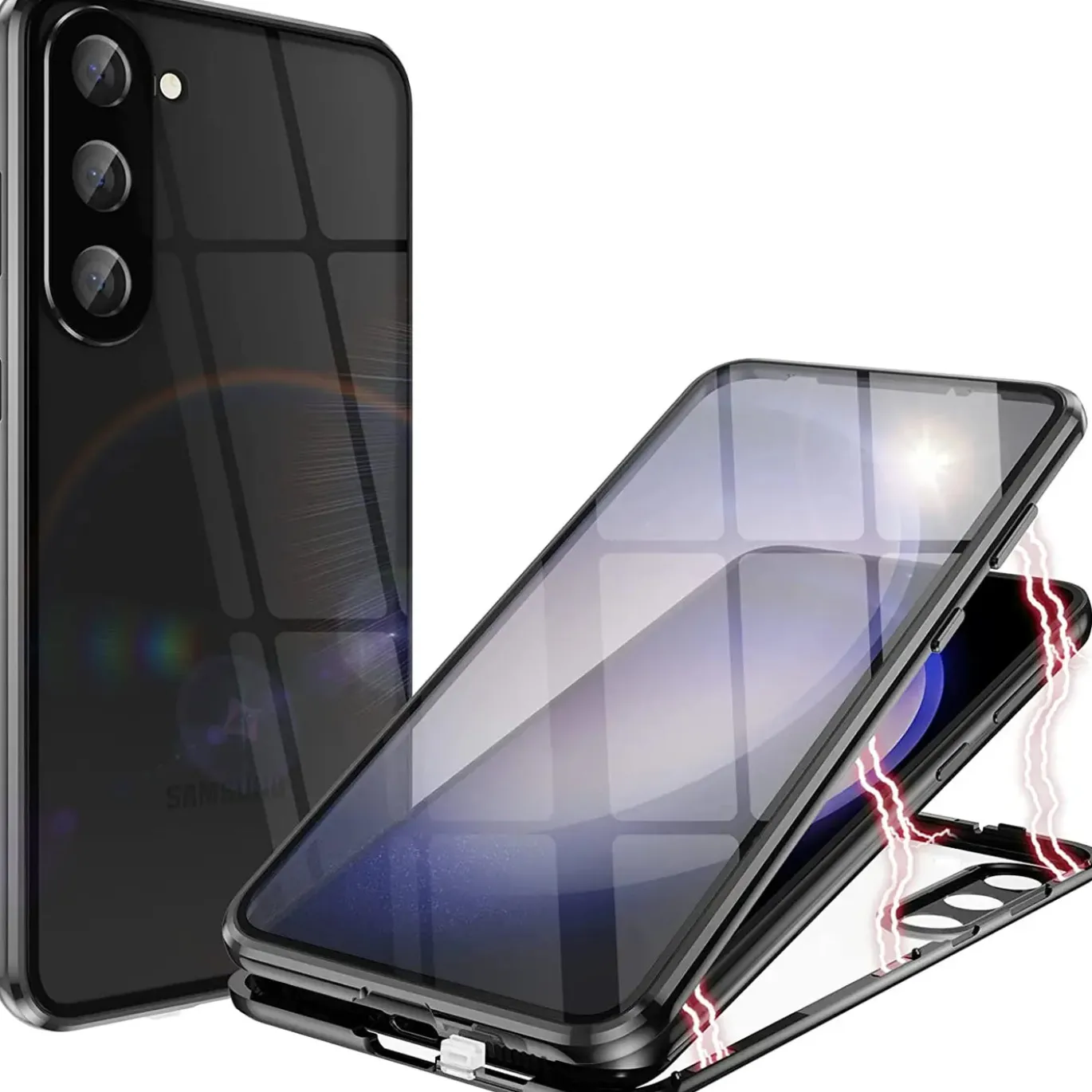 Samsung Galaxy S23 Plus - 360° Glas Hülle mit Rundumschutz