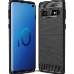 Samsung Galaxy S10 Plus - Carbon Case Hülle, stoßfest