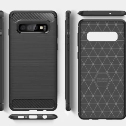 Samsung Galaxy S10 Plus - Carbon Case Hülle, stoßfest