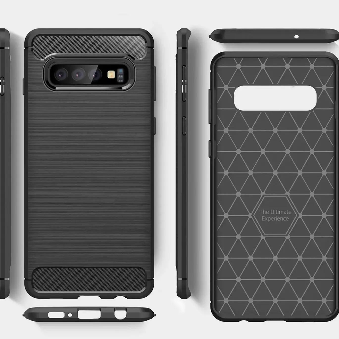 Samsung Galaxy S10 Plus - Carbon Case Hülle, stoßfest