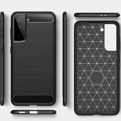 Samsung Galaxy S21 Plus - Carbon Case Hülle, stoßfest