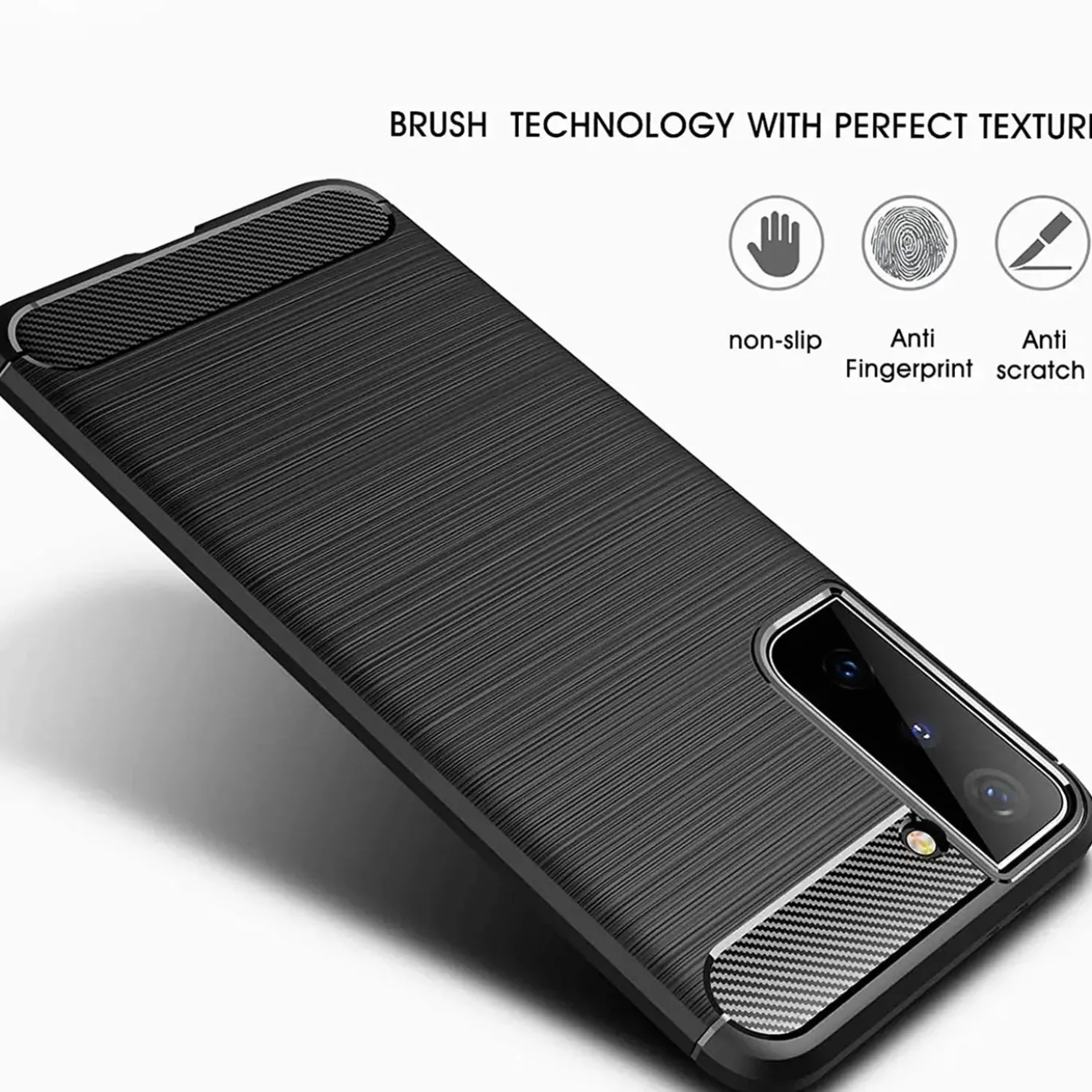 Samsung Galaxy S21 Plus - Carbon Case Hülle, stoßfest