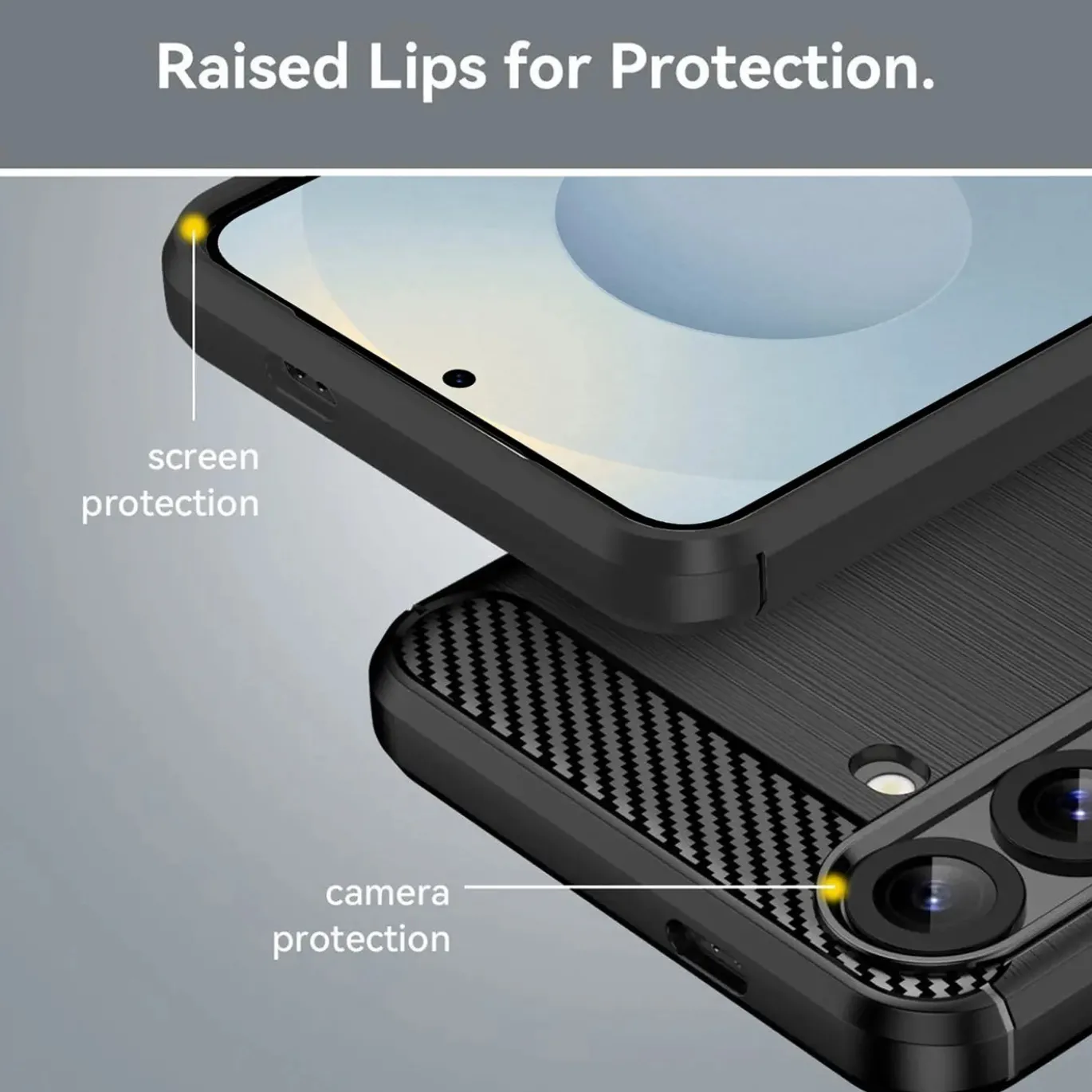 Samsung Galaxy S25 Plus - Carbon Case Hülle, stoßfest