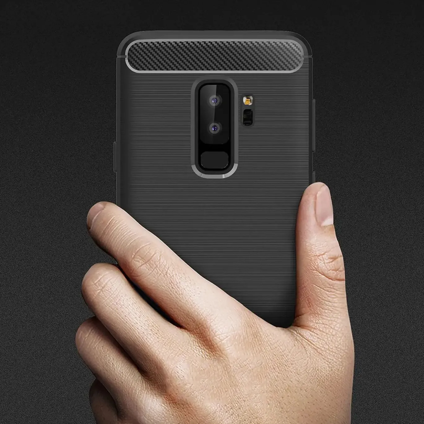 Samsung Galaxy S9 Plus - Carbon Case Hülle, stoßfest