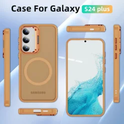 Samsung Galaxy S24 Plus - Farbige MagSafe Hülle mit Ring
