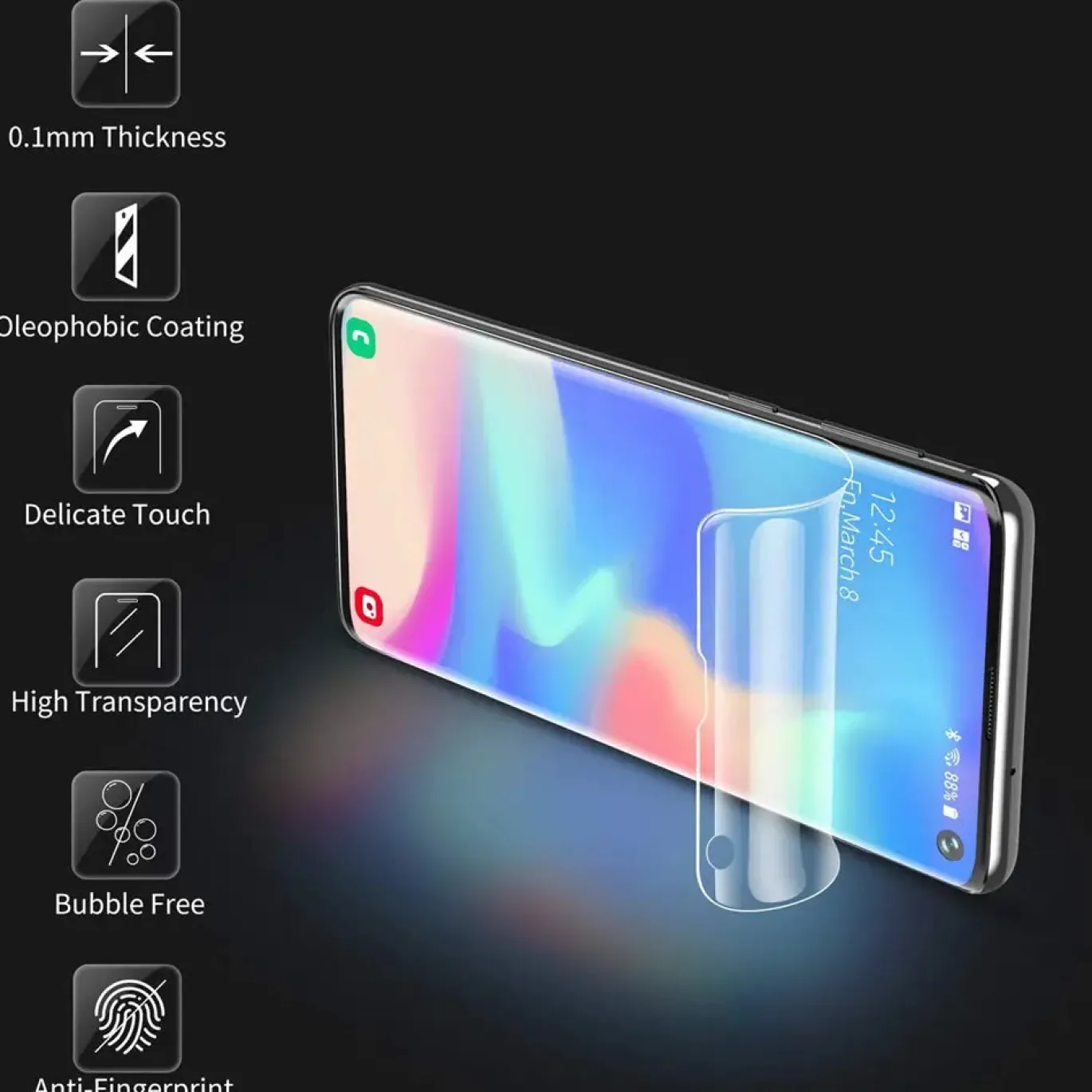 Samsung Galaxy S21 Plus - Fullscreen TPU Displayschutzfolie