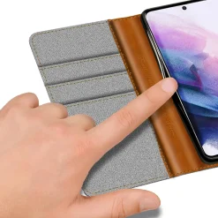 Samsung Galaxy S22 Plus - Jeanslook Klapphülle mit Kartenfach