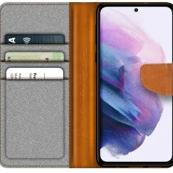 Samsung Galaxy S22 Plus - Jeanslook Klapphülle mit Kartenfach