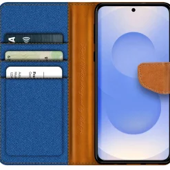 Samsung Galaxy S25 Plus - Jeanslook Klapphülle mit Kartenfach