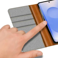 Samsung Galaxy S25 Plus - Jeanslook Klapphülle mit Kartenfach