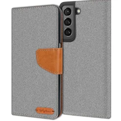 Samsung Galaxy S21 Plus - Jeanslook Klapphülle mit Kartenfach