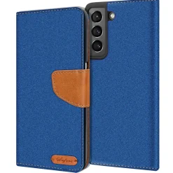 Samsung Galaxy S21 Plus - Jeanslook Klapphülle mit Kartenfach