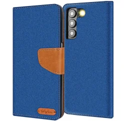 Samsung Galaxy S23 Plus - Jeanslook Klapphülle mit Kartenfach