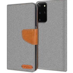 Samsung Galaxy S20 Plus - Jeanslook Klapphülle mit Kartenfach