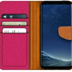 Samsung Galaxy S8 Plus - Jeanslook Klapphülle mit Kartenfach