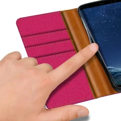 Samsung Galaxy S8 Plus - Jeanslook Klapphülle mit Kartenfach