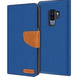 Samsung Galaxy S9 Plus - Jeanslook Klapphülle mit Kartenfach
