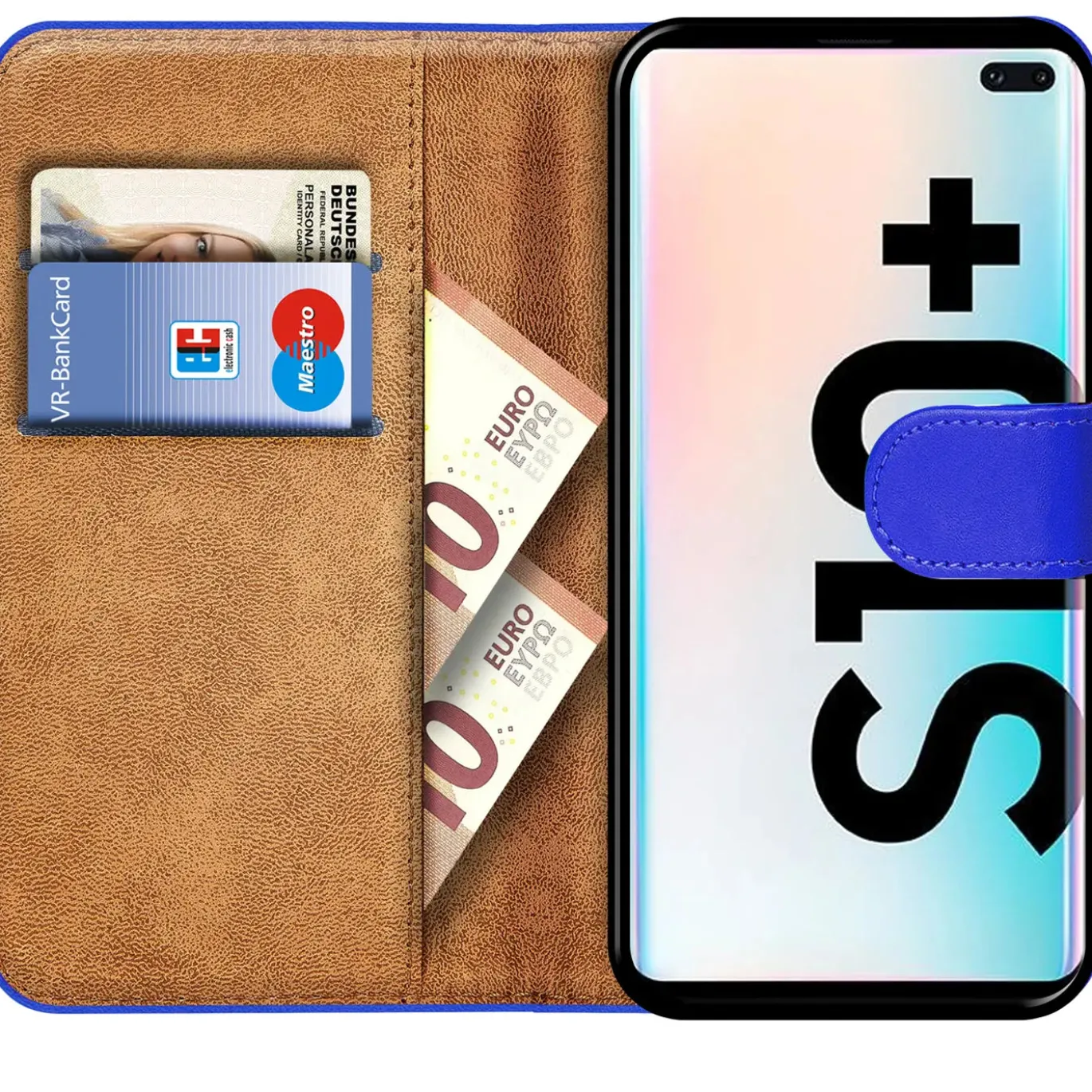 Samsung Galaxy S10 Plus - Klapphülle mit Kartenfächern