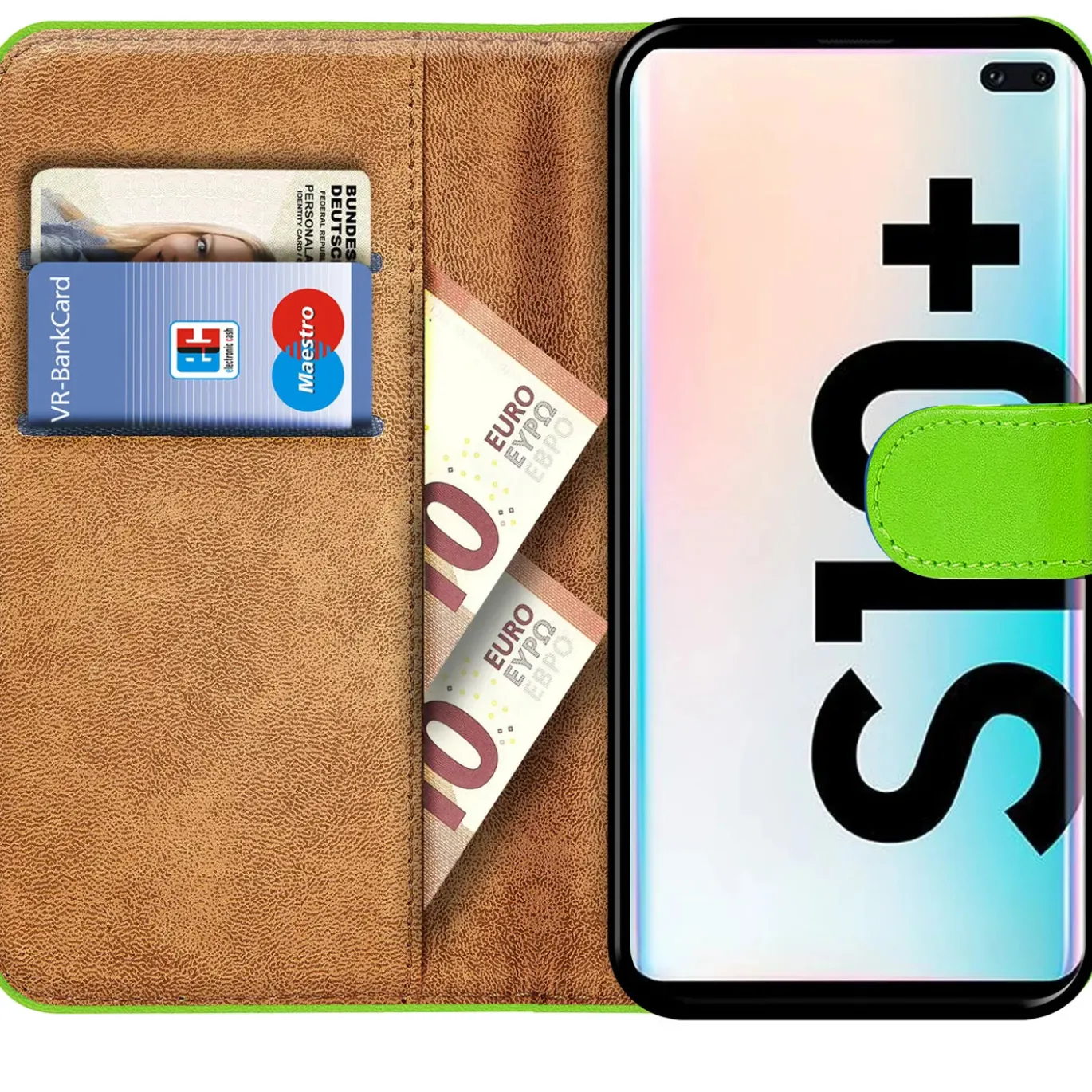 Samsung Galaxy S10 Plus - Klapphülle mit Kartenfächern