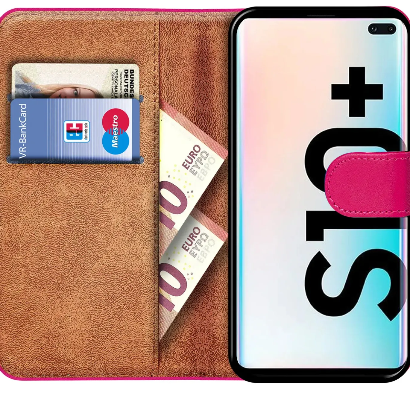 Samsung Galaxy S10 Plus - Klapphülle mit Kartenfächern
